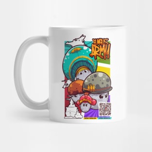 Fungus Military Cartoon Character Mug